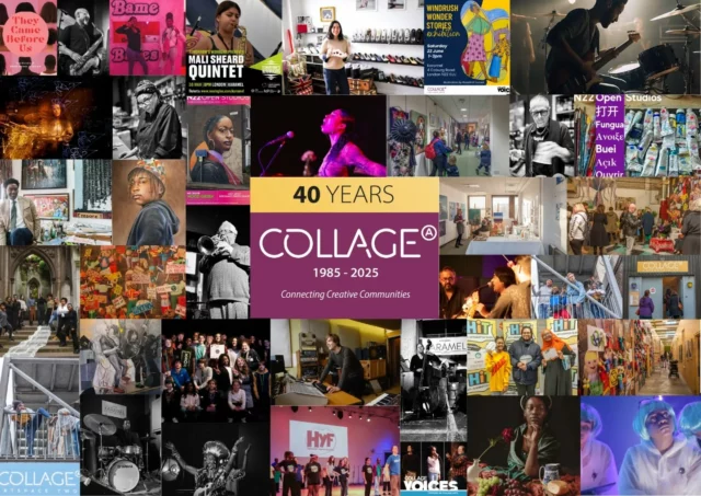 TODAY marks 40 years of Collage Arts and such a varied creative journey it has been!! Full of artistry, innovation and creativity, with lots of opportunities, learning and curveballs. 
We would like to thank the Board and Staff team for their unwavering commitment and support, as well as partner organisations, artists, musicians, alumni and friends who are all gathering for the celebrations @Karameln22 this week. 

#collagearts #40years #journey  #celebrations #weareforty #tuesdaythoughts #july2025