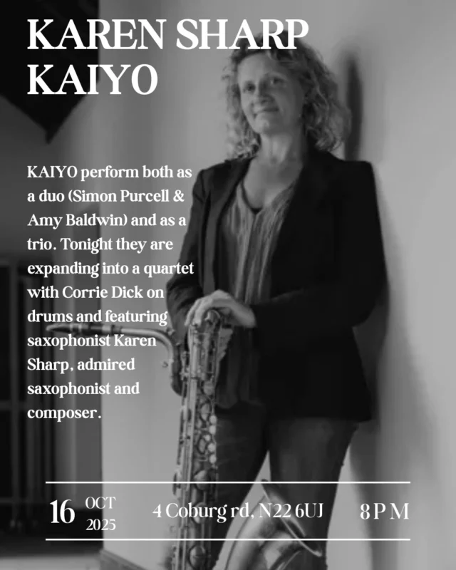 What’s on this week at Karamel!

Thu 16 Oct – Kaiyo 3 with Karen Sharp

Saxophonist Karen Sharp (known for her warm sound and commanding stage presence) joins the adventurous Kaiyo 3. Together, they explore original compositions and reimagined standards with creativity and swing.

Fri 17 Oct – Jack Devonshire Septet

An exciting young bandleader, Jack Devonshire leads a seven-piece ensemble brimming with energy. Tight horn lines, dynamic arrangements, and fresh compositions make this a must-see for fans of contemporary big-sounding jazz.

Sat 18 Oct – Alma Latina

A celebration of Latin rhythms and melodies! Alma Latina bring irresistible energy to the stage – from salsa and samba to Latin jazz – guaranteed to get you moving.

📍 4 Coburg Rd, N22 6UJ
🎟️ Tickets via link in bio
🎷 Food, music & vibes all week!

#KaramelN22 #LiveJazz #LondonEvents #WoodGreen
